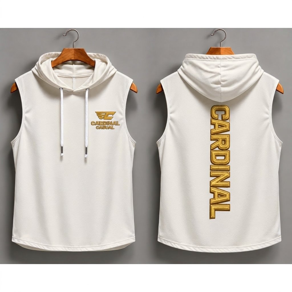 ZHR Jaket Hoodie Oblong Tanpa Lengan Cardinal Lekbong Rompi  Gym Pria Wanita Oversize Big Size Jumbo