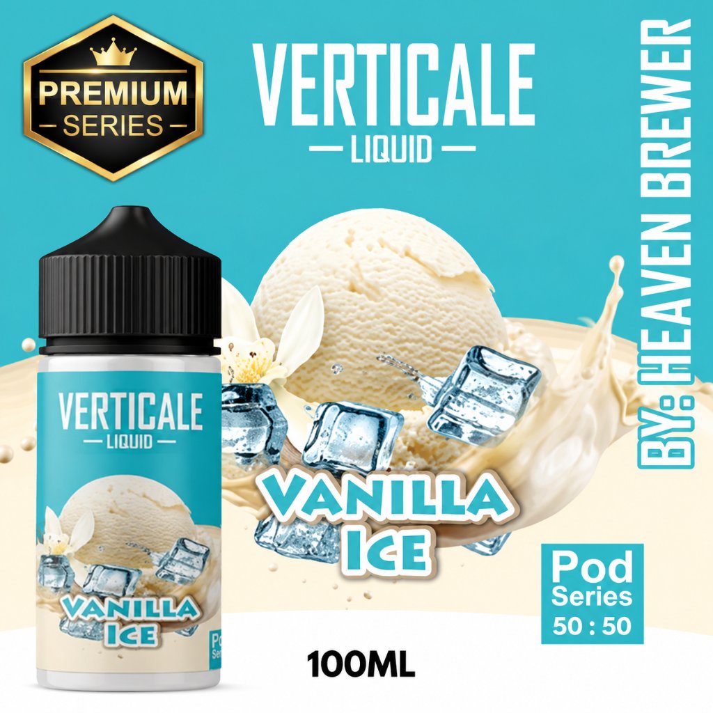 Premium Series VERTICALE Liquid By HEAVEN BREWER Vanilla Ice 100ml 60ml 30ml 10ml Buah Tickets Lyche