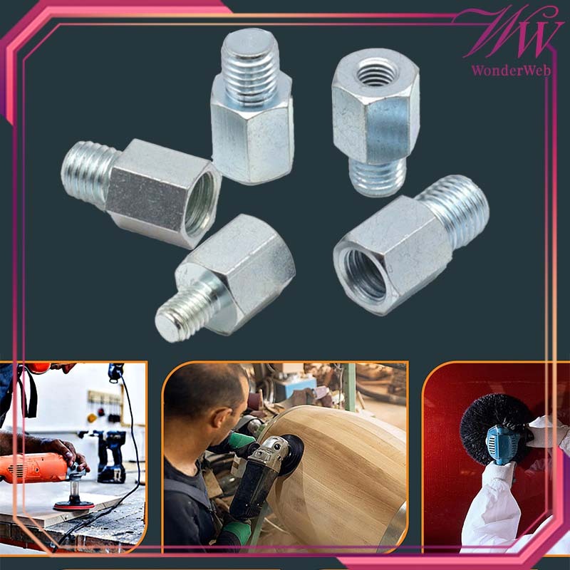 Adaptor Konverter Gerinda M14 To M10 / M14 To M16 Female Male Hex Penyambung Baut Drat Untuk Mesin B