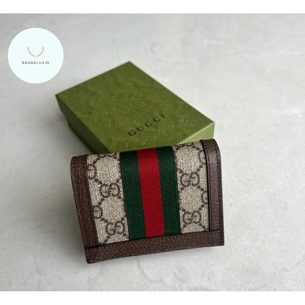 Gucci GG ophidia compact wallet Beige/ Ebony/ Brown
