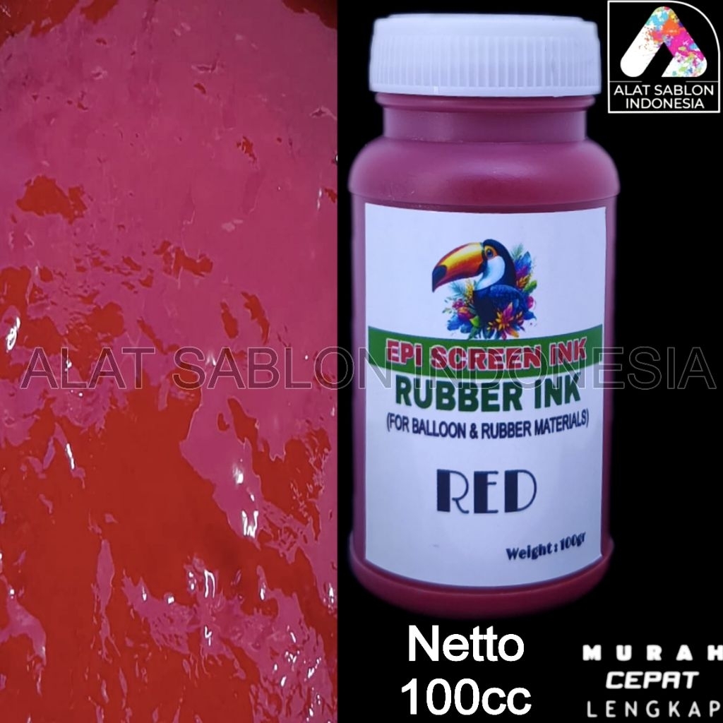 

CAT SABLON BALON EPI SCREEN INK RED MERAH 100CC