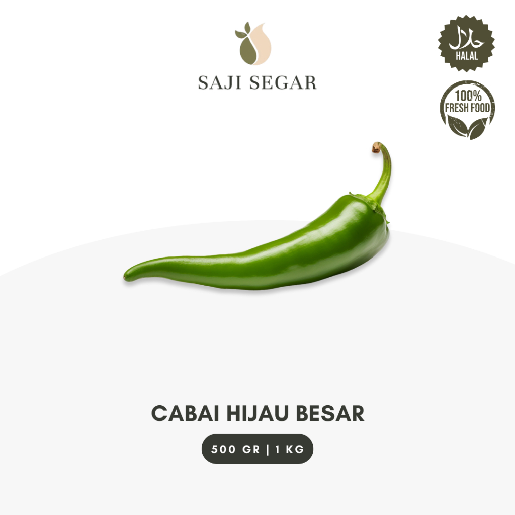 

Saji Segar Cabai Hijau Besar / Cabe Ijo Besar Segar