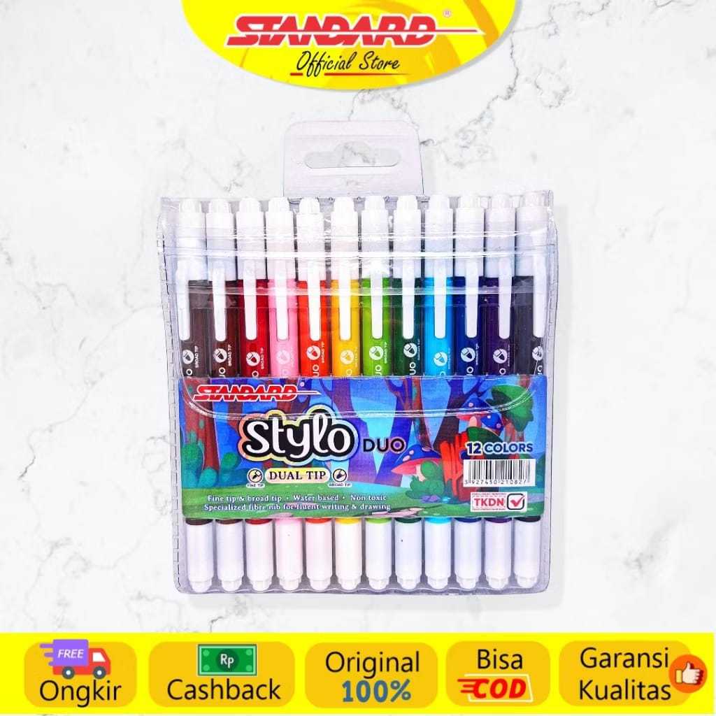 

Standard - Stylo Duo Marker / Set ( Spidol Dualtip )