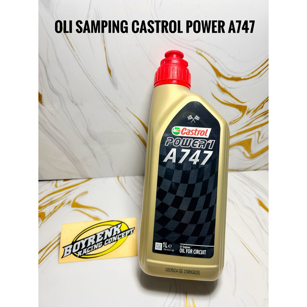 OLI SAMPING CASTROL POWER1 A747 RACING 2T 1 LITER ORIGINAL