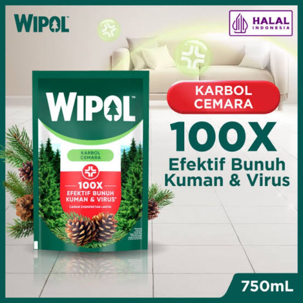 Wipol Cemara 750ml | Desinfektan | Cairan Pembersih Lantai