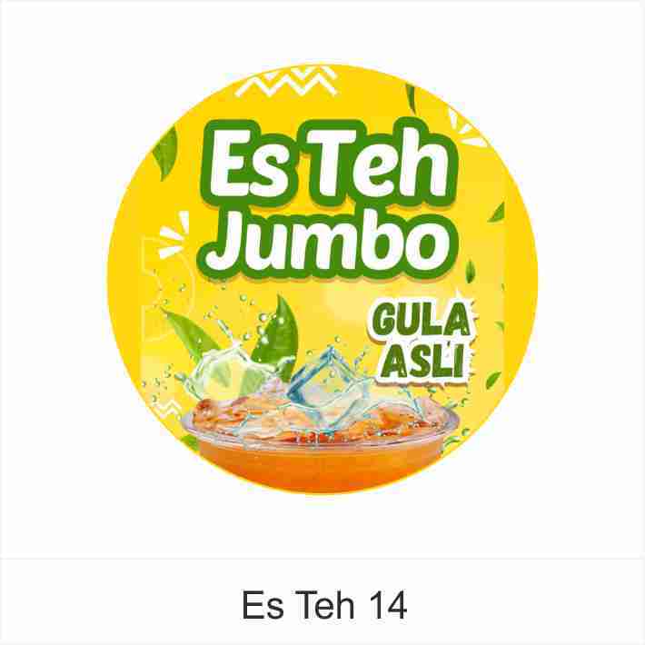 

[COD] 160pcs Stiker Es Teh Jumbo Stiker label Cup V.3