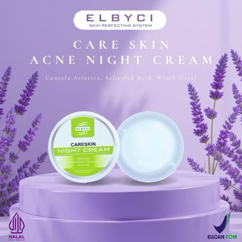 ELBYCI SKINCARE NIGHT ACNE AMPUH MENGHILANGKAN JERAWAT