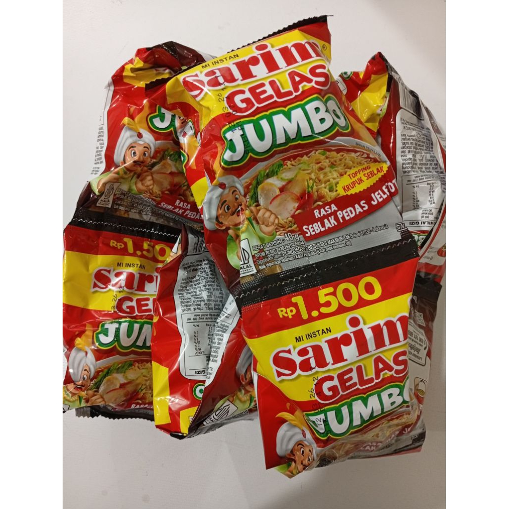 

Sarimi Gelas Jumbo Rasa Seblak Pedas Jeletot 1 Renceng
