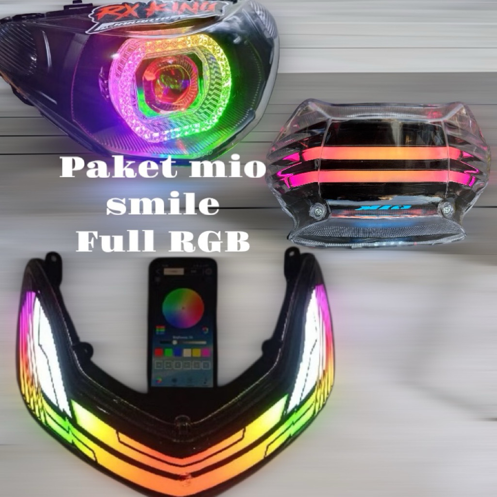 LAMPU BILED MIO SMILE MIO NEW 2008 MATRIX X1 RGB CRISTAL FULLSET SEIN LAZY RGB LAMPU BELAKANG LAZY R