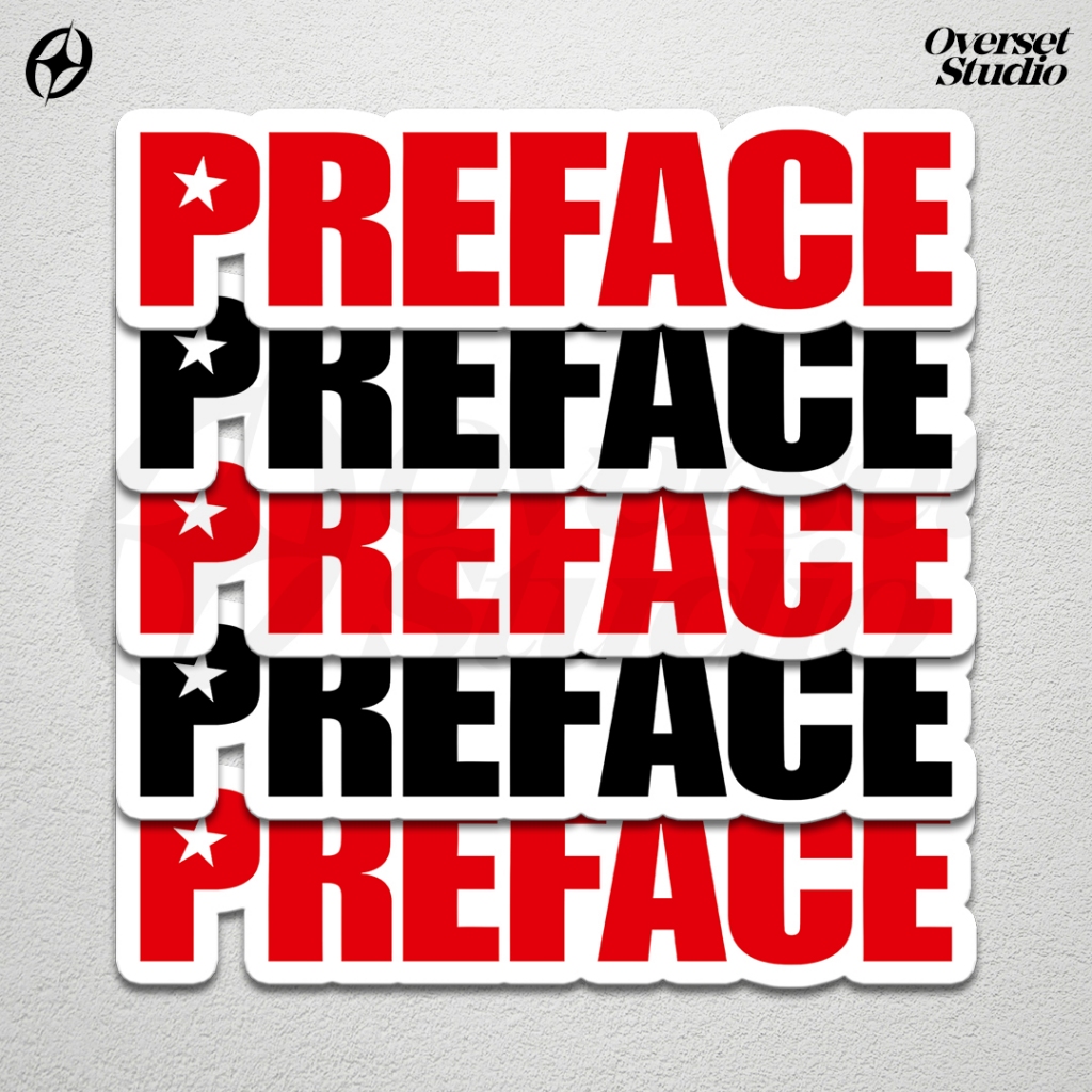 

(GRATIS ONGKIR & COD) Sticker PREFACE / Stiker Preface PRFC / Sticker Brand Preface Hypebeast Streetwear / Sticker Snsb Calle Chmb Preface / Sticker Vinyl Glossy / Sticker Aesthetic / Stiker Brand Lokal / Stiker Satuan / Stiker Tumbler / Stiker Anti Air