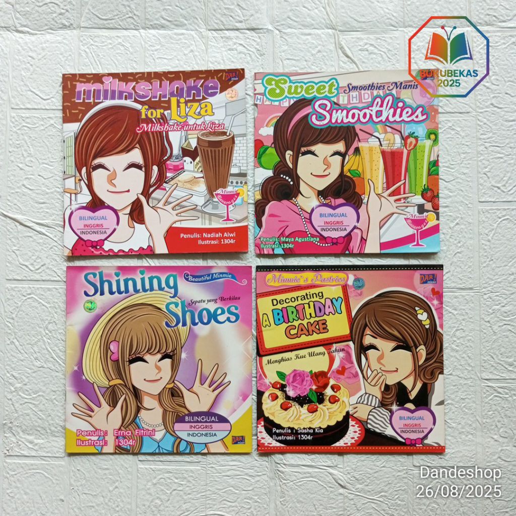 Minmie Series - Pastries, Beautiful, Beverages (Pilih Judul) - BILINGUAL - Buku Cerita Anak Bekas Pr