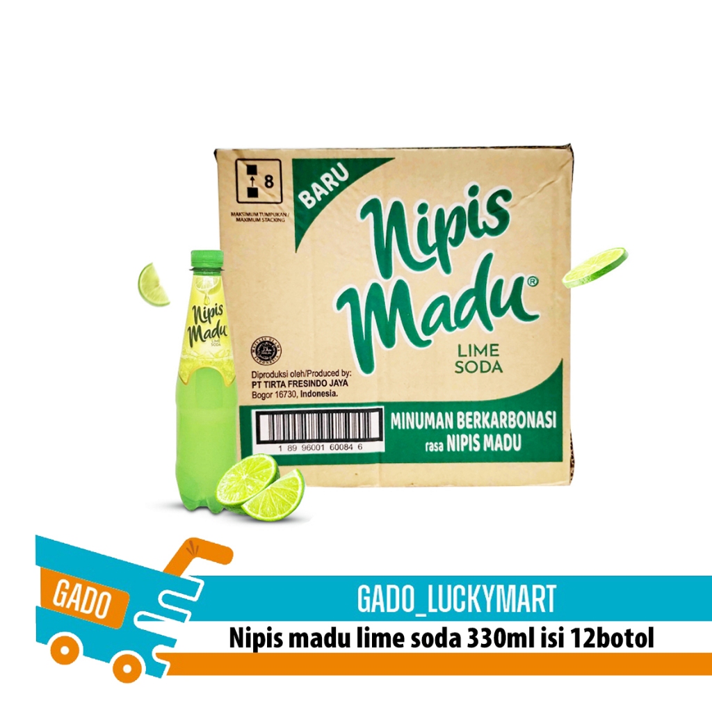 

Nipis madu lime soda 330ml isi 12 botol 1 dus/ minuman nipis madu karton