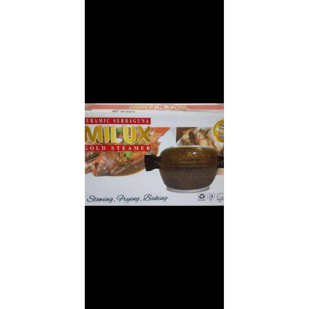 Milux Gold Streamer Panci Keramik serbaguna