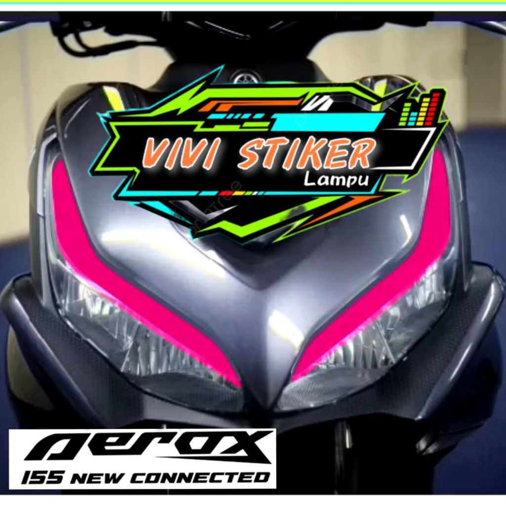 cutting stiker alis warna transparan new aerox connected 2023