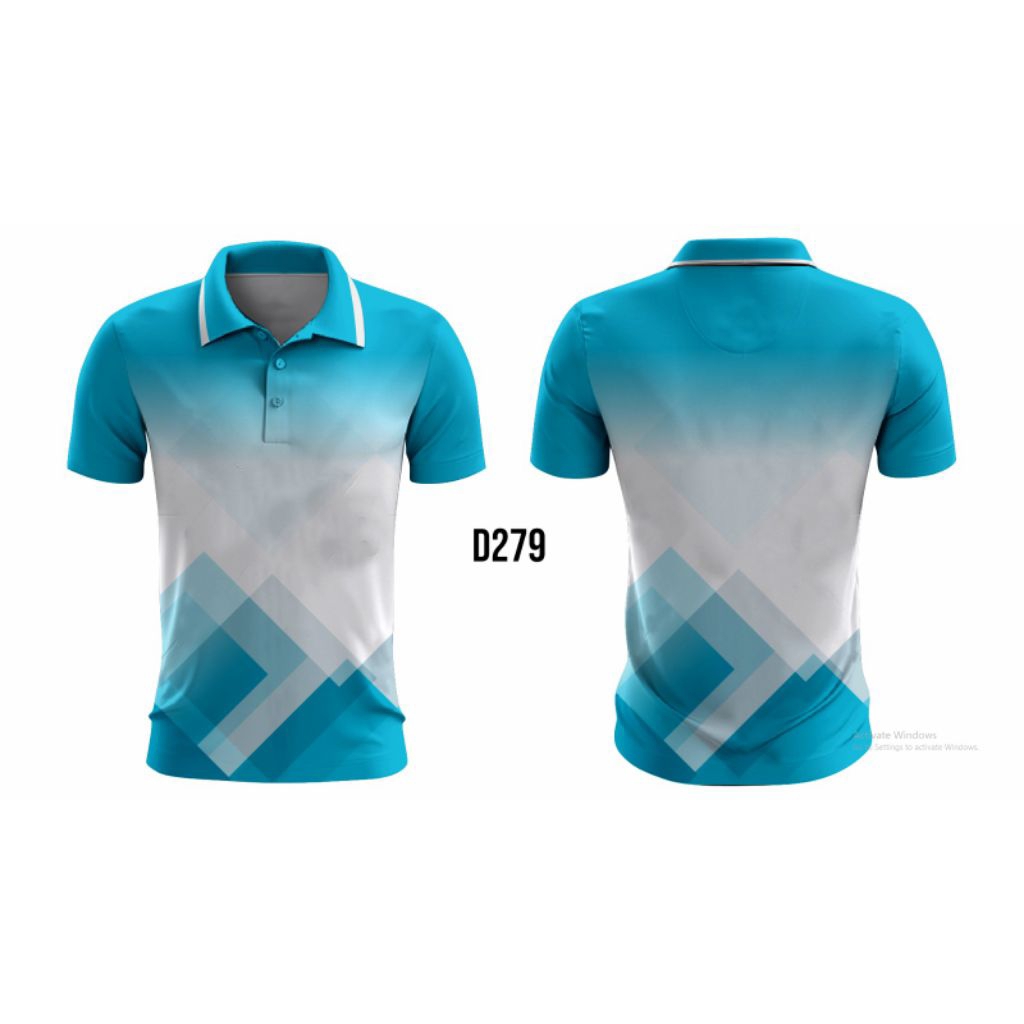 kaos jersey kerah custom full printing pria wanita murah