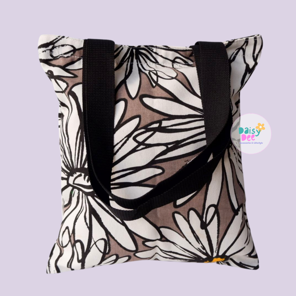 Daisy Dee Tas Totte Kanvas Bunga Krisan Coklat