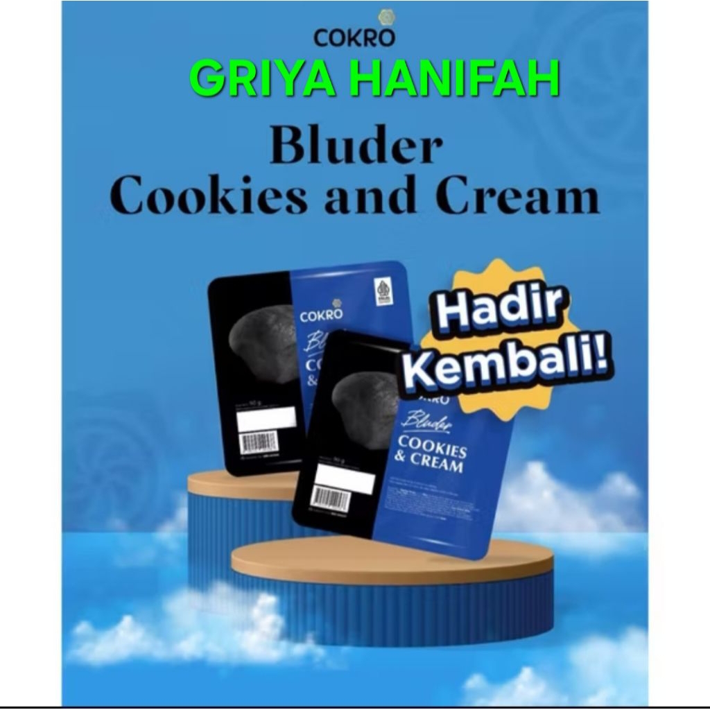 BLUDER COKRO COOKIES AND CREAM, bluder cokro, bluder