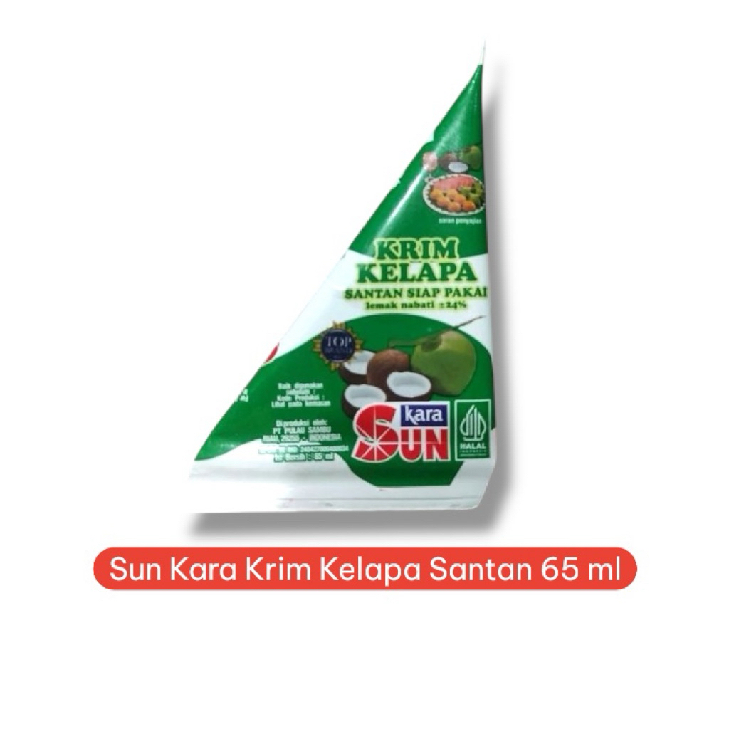 

Sun Kara Krim Kelapa Santan Instan 65ml – Kemasan Kerucut Praktis, Rasa Kelapa Asli & Kental