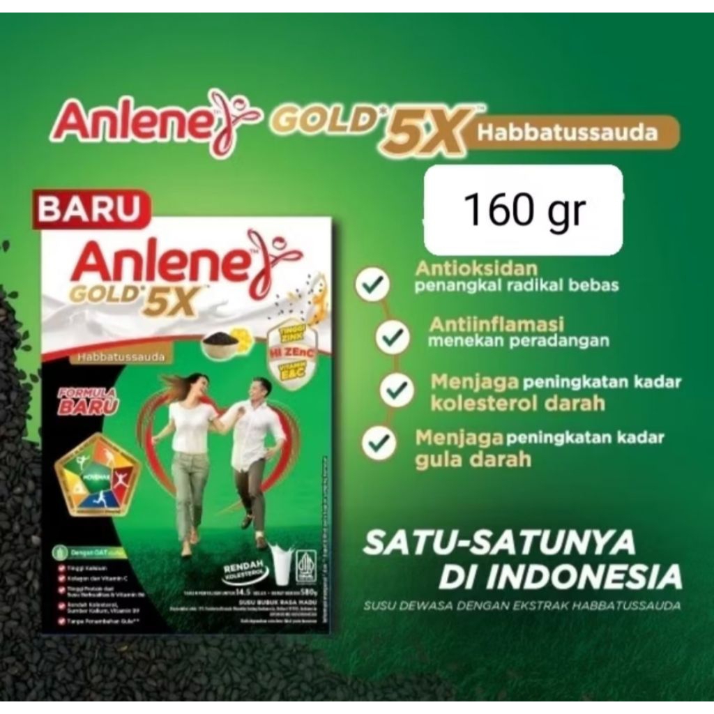 

Anlene gold 5x rasa habbatussauda 160g