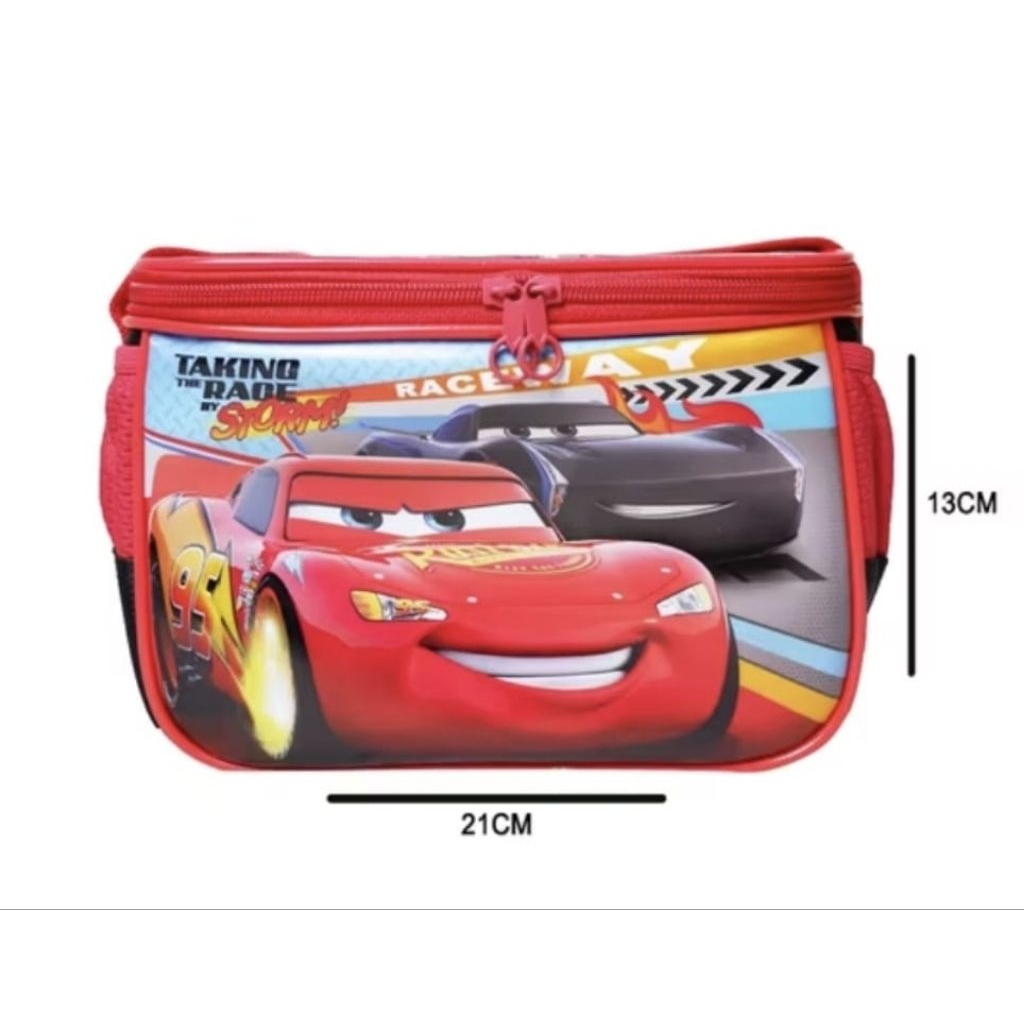 tas bekal Mcqueen slempang foil