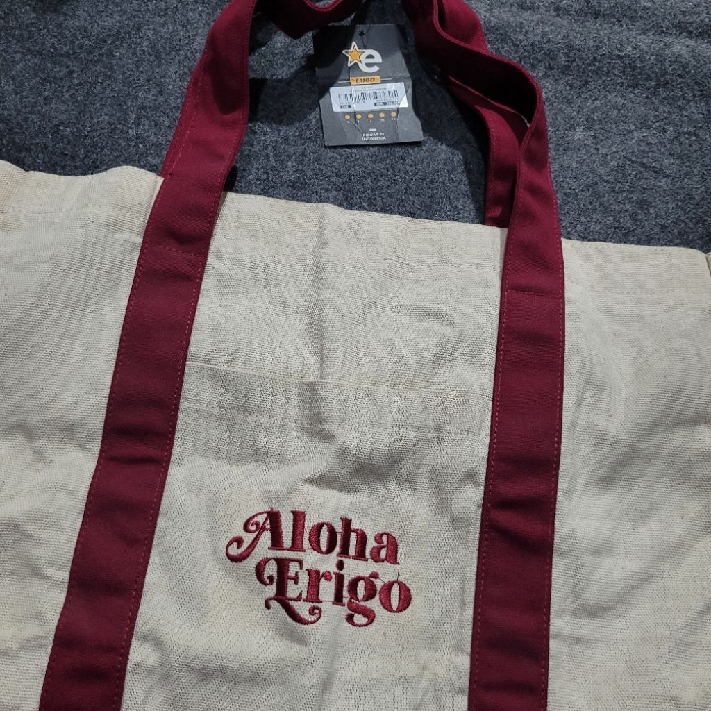 Totebag Canvas Erigo - Tas Kanvas Maroon
