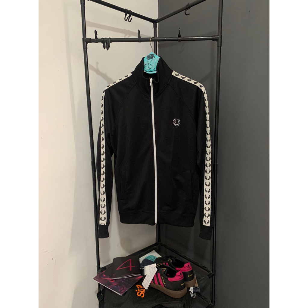 TRACKTOP FRED PERRY BLACK 100% ORIGINAL