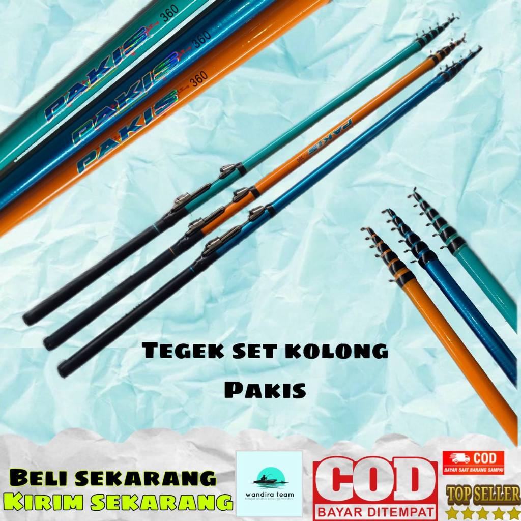joran tegek pakis set kolong panjang 360 450 540