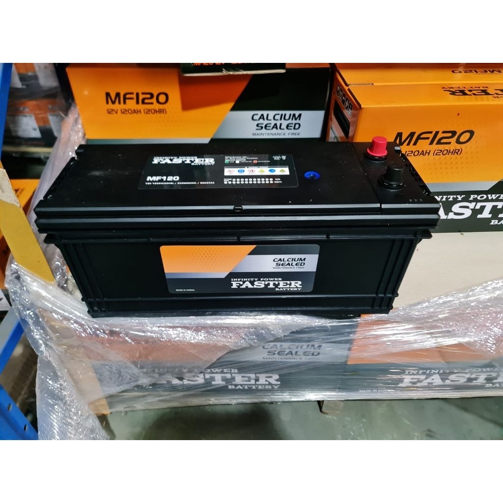 AKI BATERAI KERING FASTER N120/115F51 120AH TRUCK ALAT BERAT KAPAL GENSET