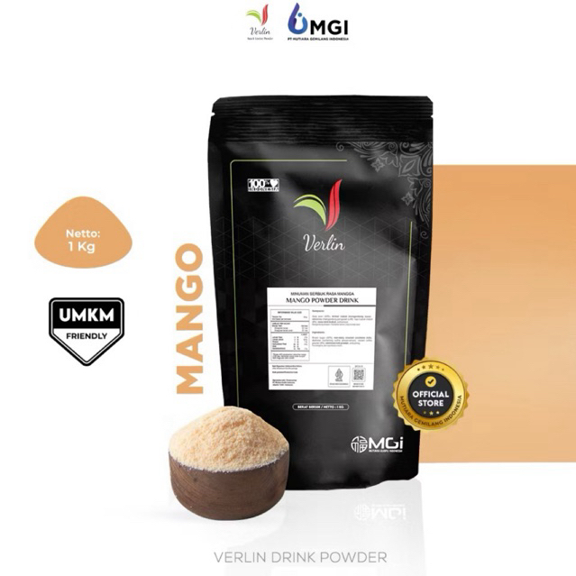 

Verlin Powder MANGO PLAIN 1kg / Bubuk minuman rasa Mangga BEST SELLER
