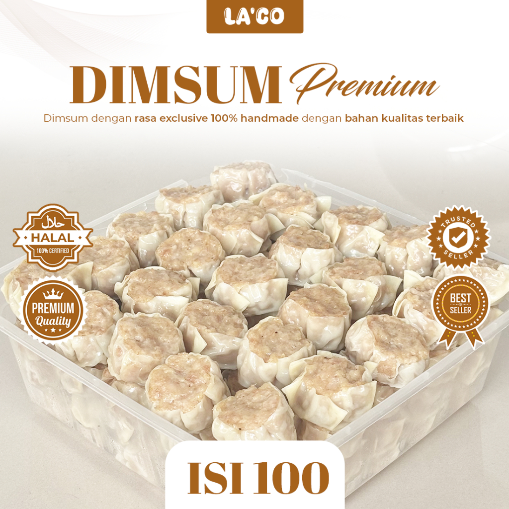 

Dimsum Ayam Frozen Premium Halal 100 PCS Free Saus Original