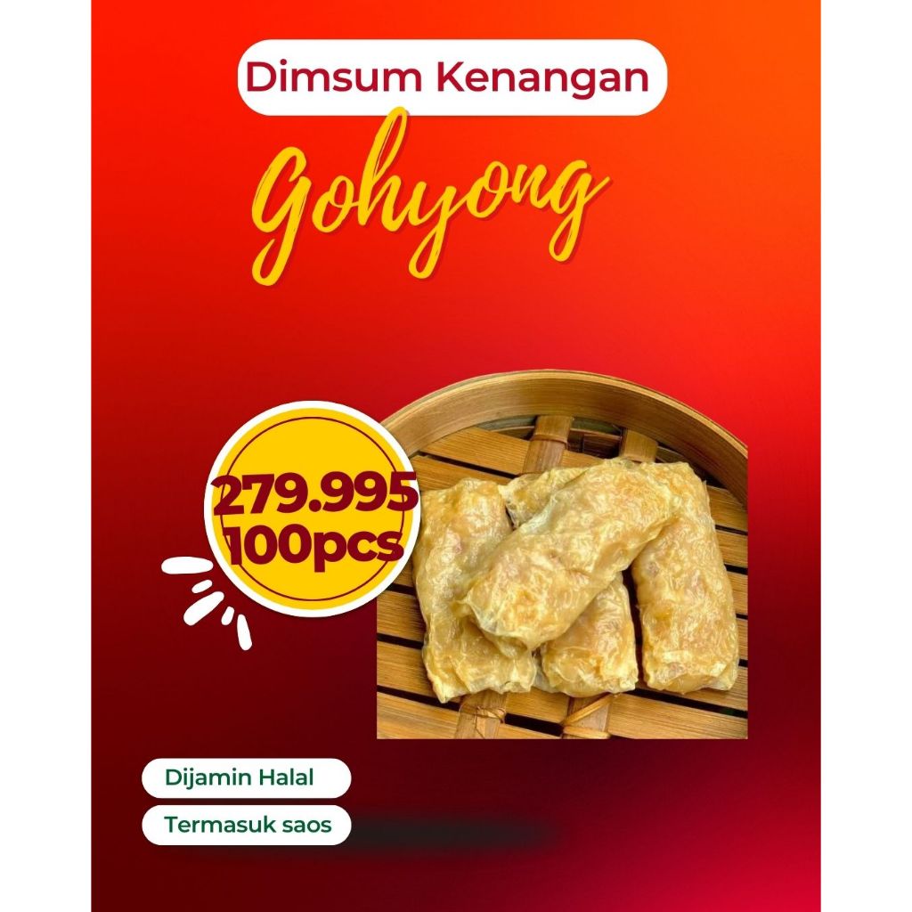 

Dimsum Gohyong 100 pcs Dimsum Ayam Premium Halal Dimsum Kenangan