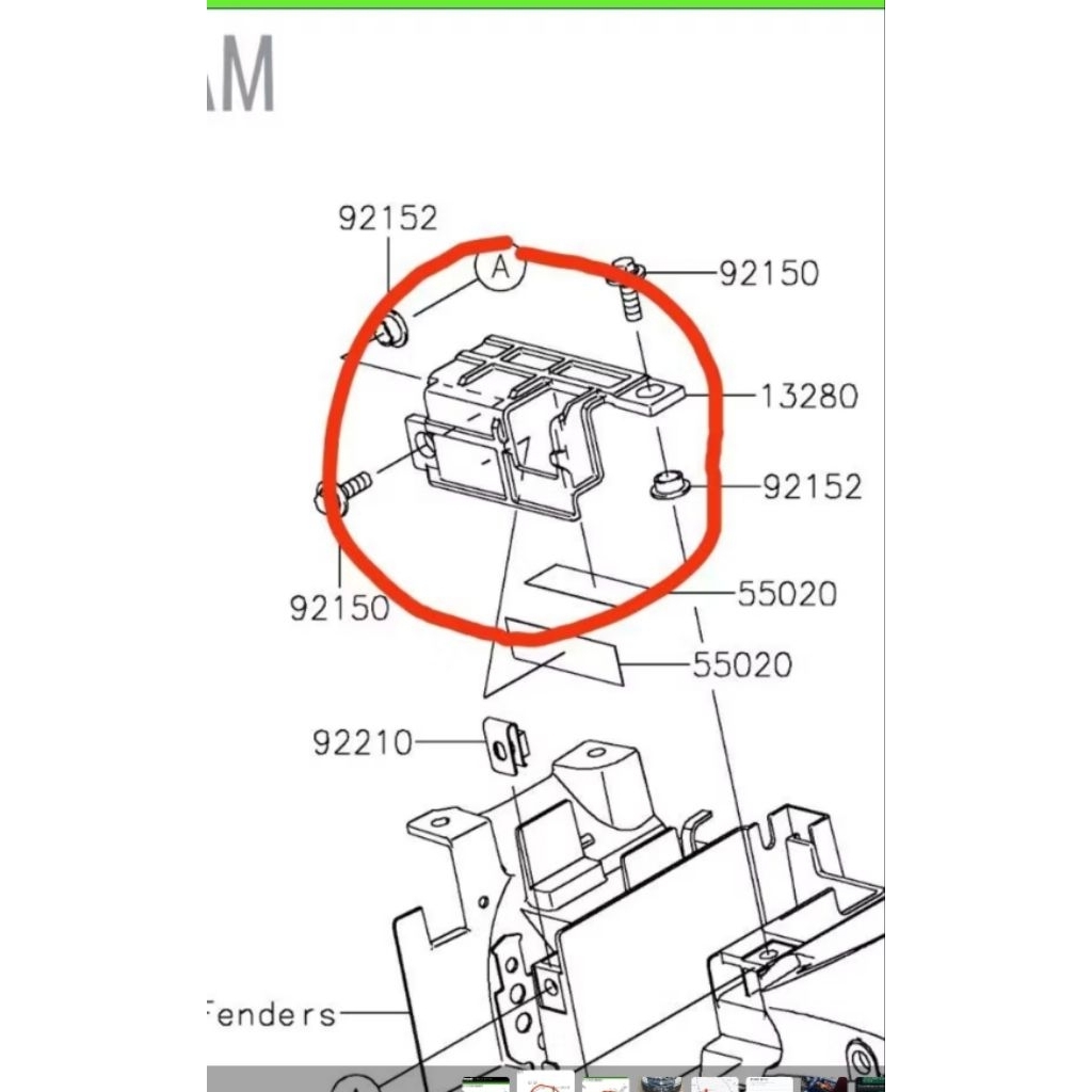 TUTUP AKI COVER AKI KLX 110 ORIGINAL KAWASAKI