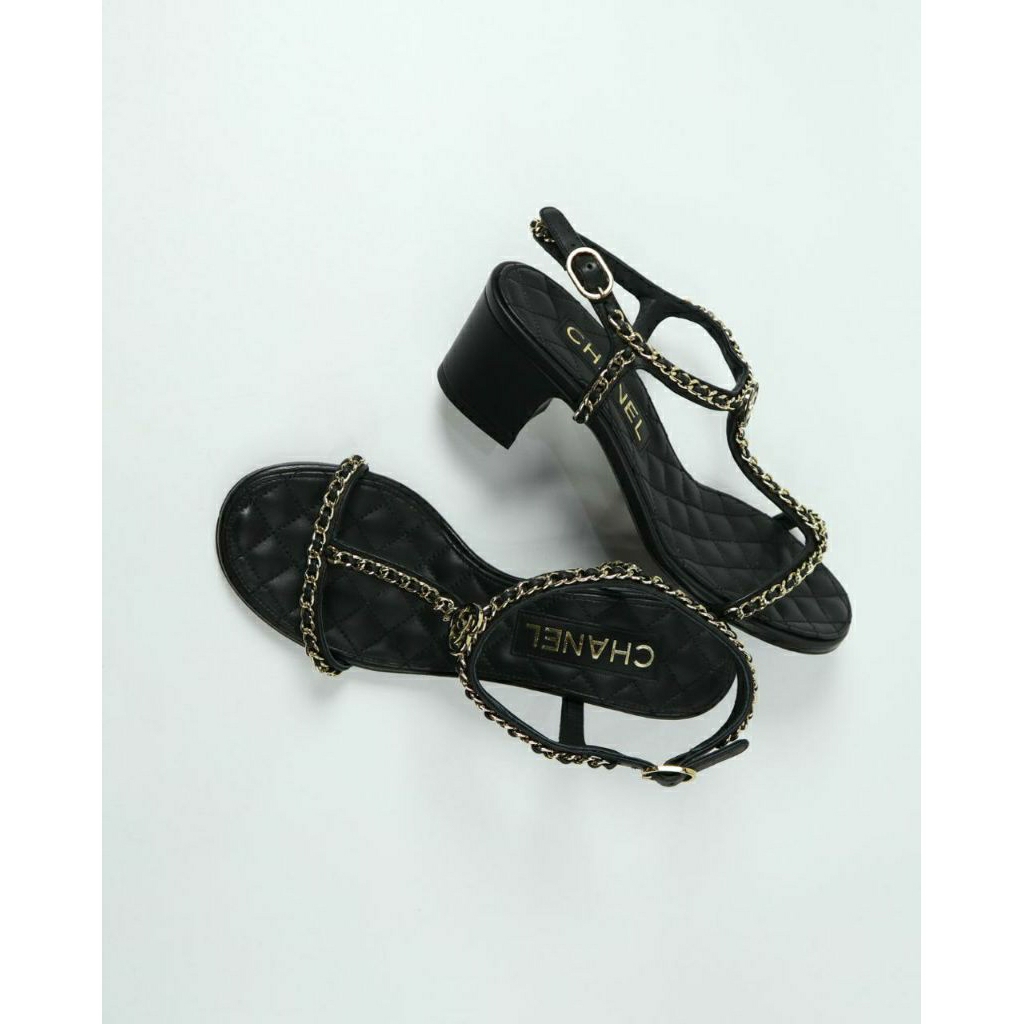 Chanel Sandals Lambskin GHW