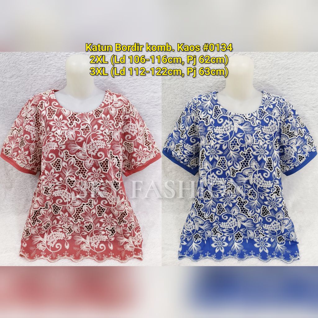 BLOUSE BRUKAT IMPORT WANITA/BAJU ATASAN ORANG TUA #2086