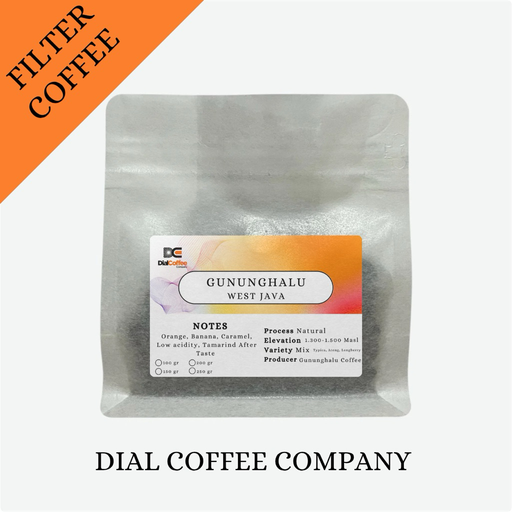 

GunungHalu West Java Proses Natural Single Origin Specialty Coffee Arabica Beans 100gr 150gr 200gr 250gr