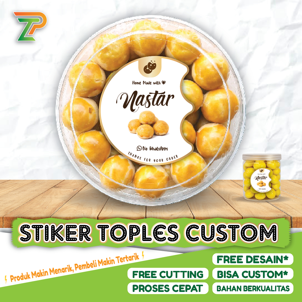 Custom Sticker Label Toples Idul Fitri / Sticker Kue Kering Lebaran