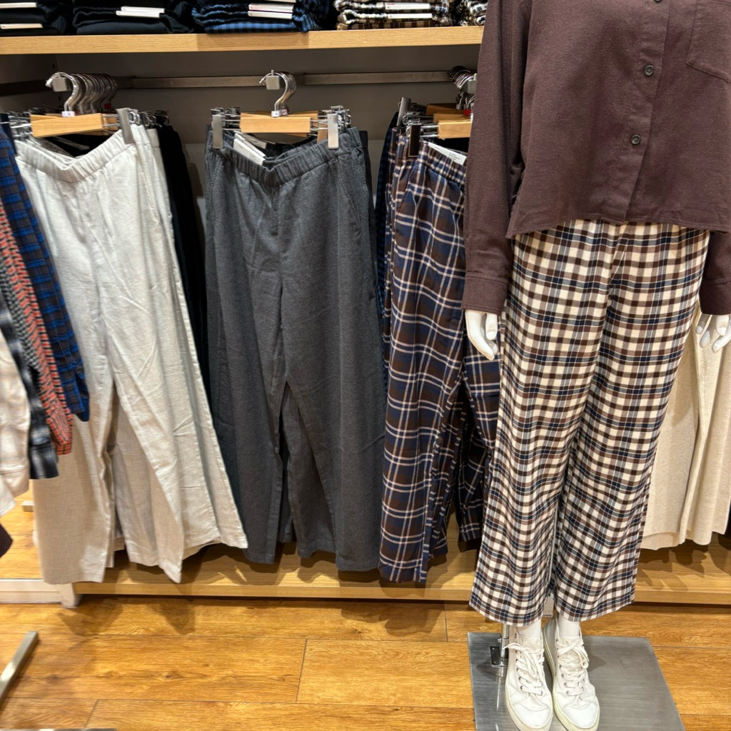 Celana flanel cewek uniqlo new arrival