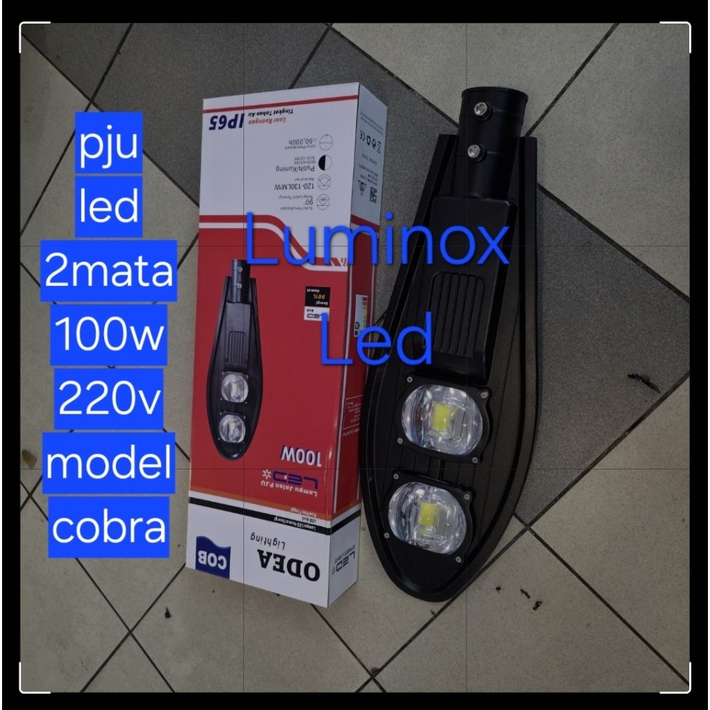 lampu jalan led cob 100watt 100w -  pju cobra odea 100 watt street light 100w 220volt