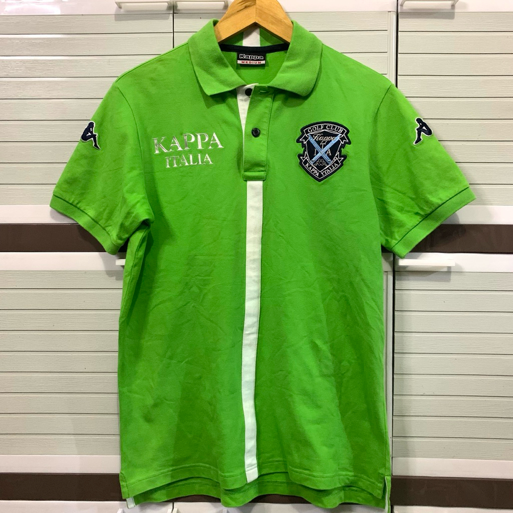 Polo Shirt Kappa Italia Hijau Big Logo | Kappa Polo Shirt