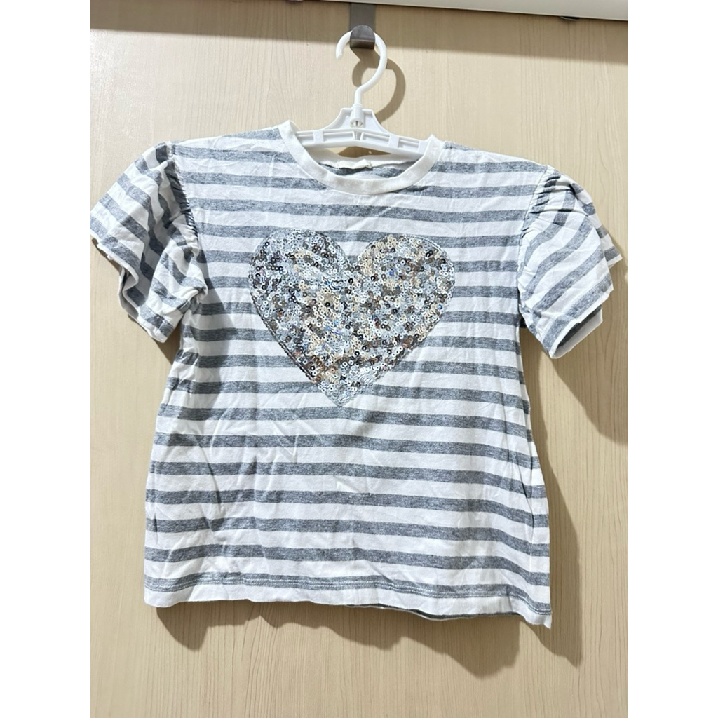 Blouse salur lengan rempel usap2