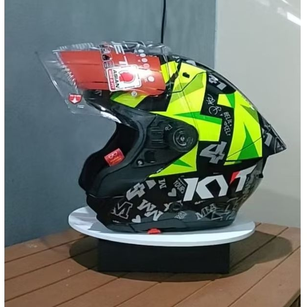 Helm KYT TT jett repaint espargaro black glossy 2021 helm halfface