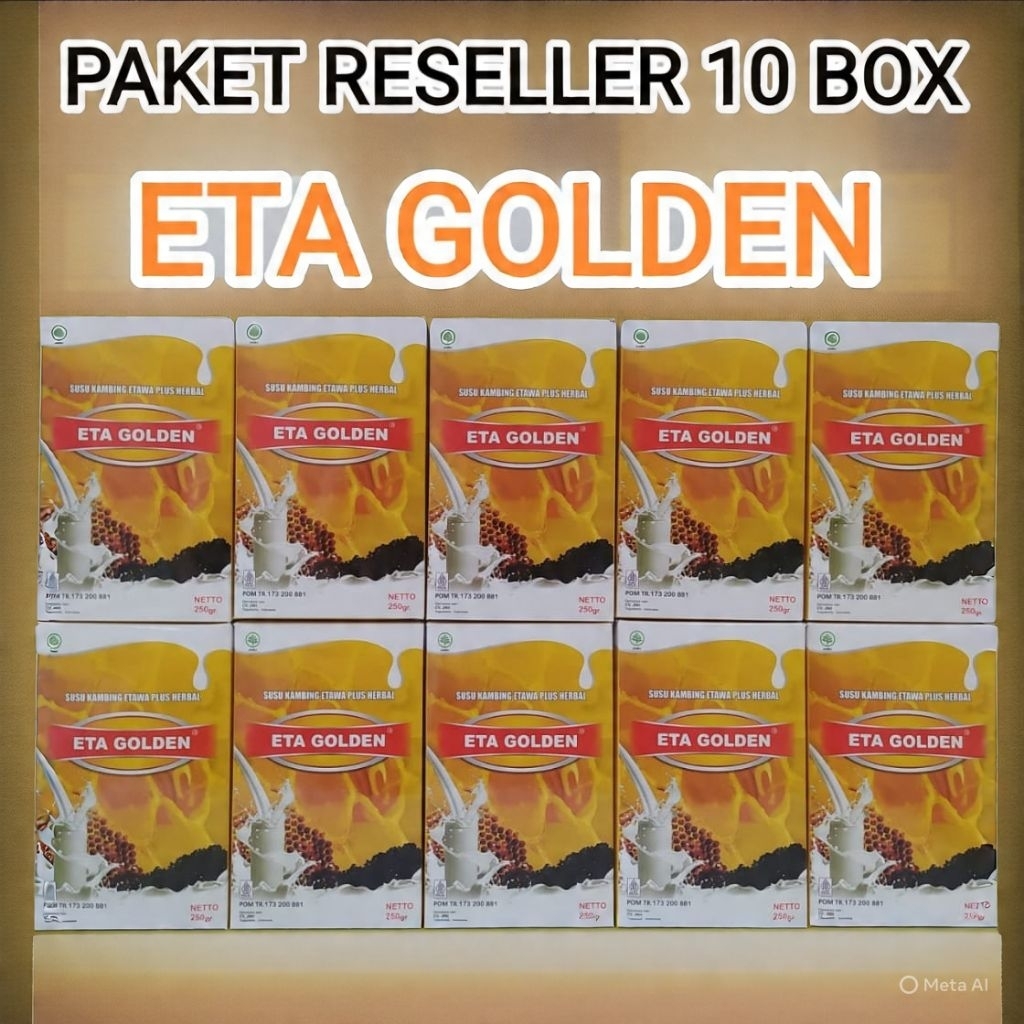 

ETA GOLDEN PAKET 10 BOX SUSU KAMBING ETAWA PLUS PROPOLIS DAN HABBATUSSAUDA