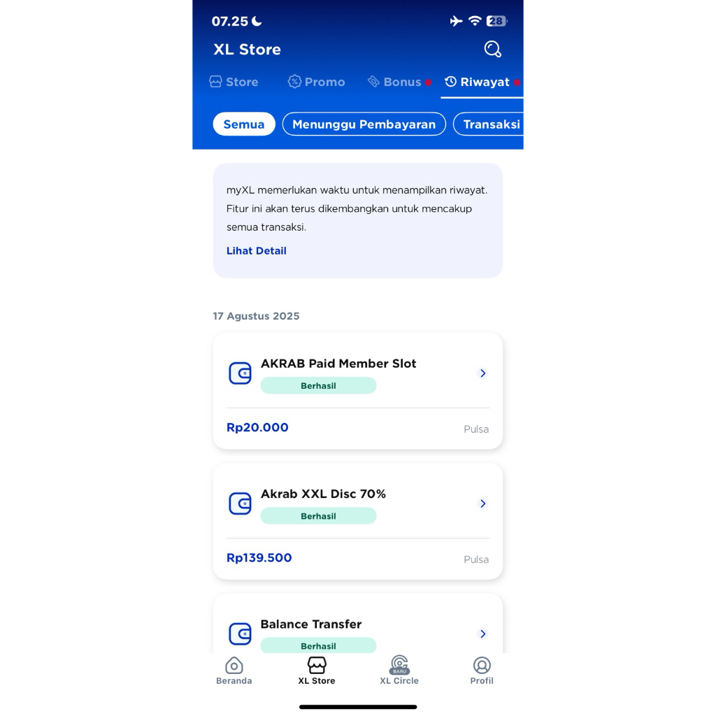 KARTU XL AKRAB DISKON 70%