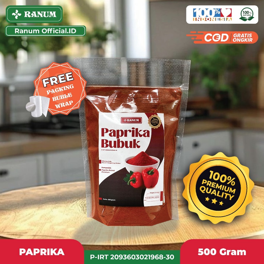 

Paprika Bubuk Asli 100% Paprika Powder 500 Gram | Bumbu Masakan, Marinasi, Taburan Makanan
