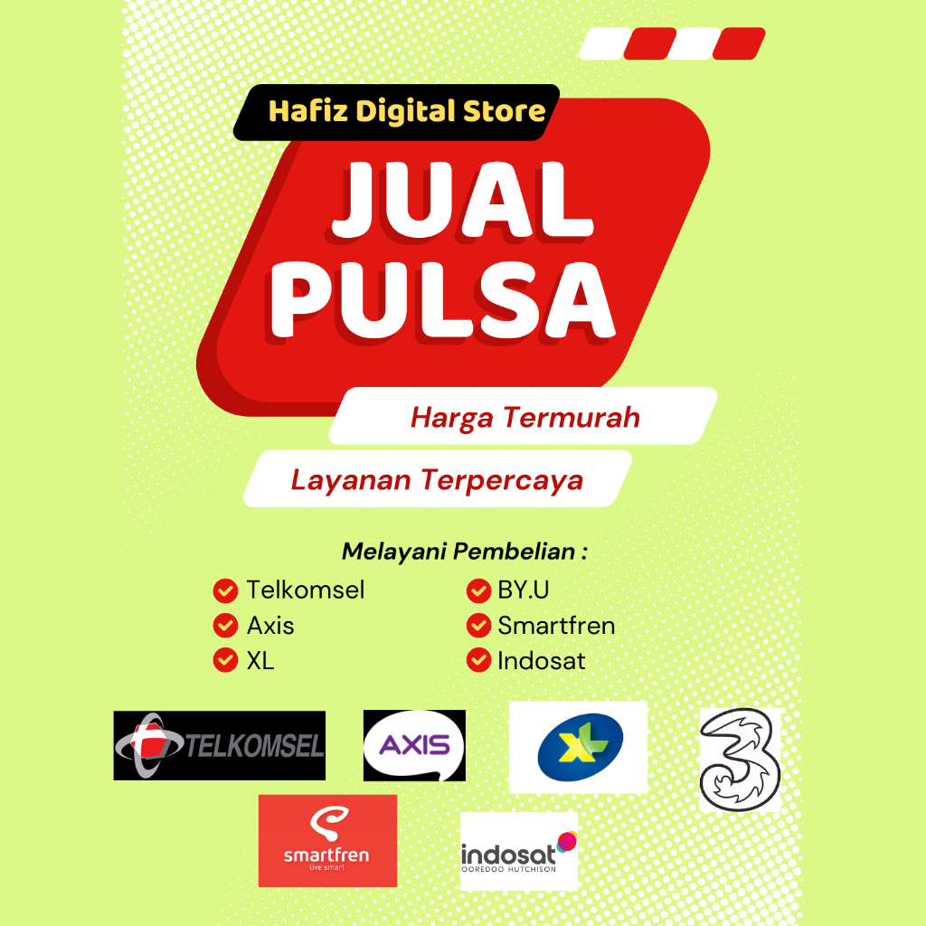 Pulsa 3 (TRI) Termurah 5k 10K 15K 20K