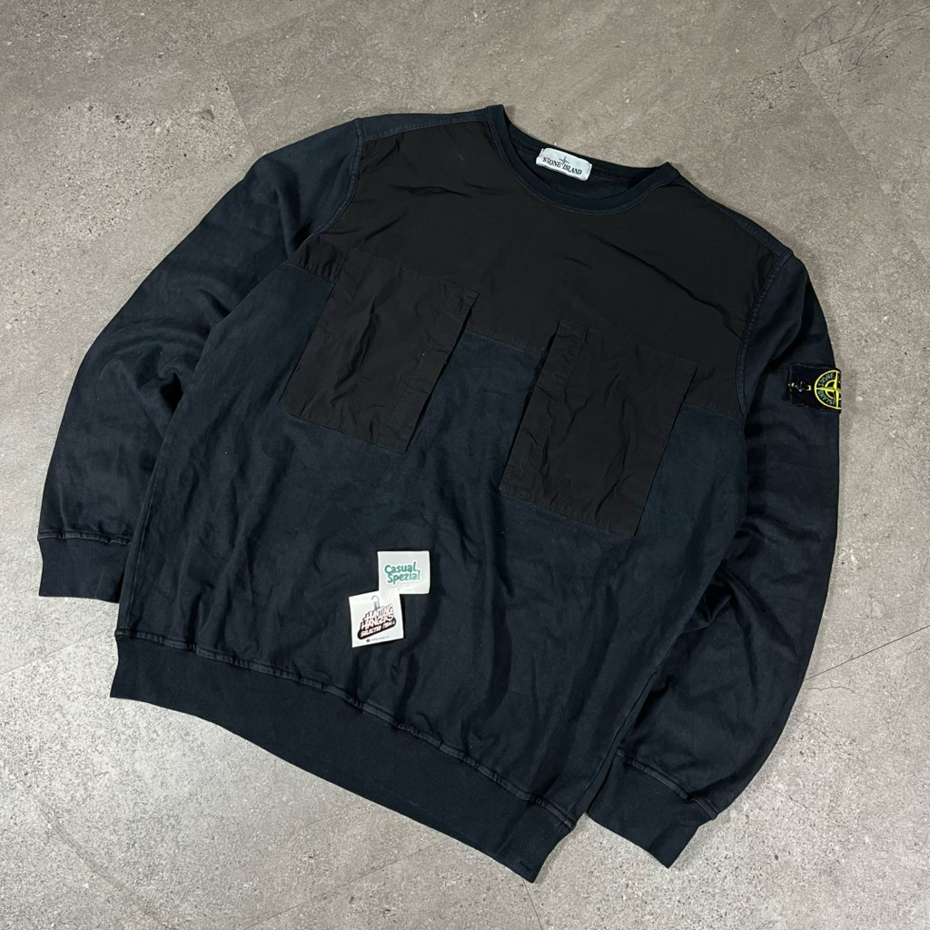 Stone Island Nylon Front Crew Jumper Sweatshirt second original