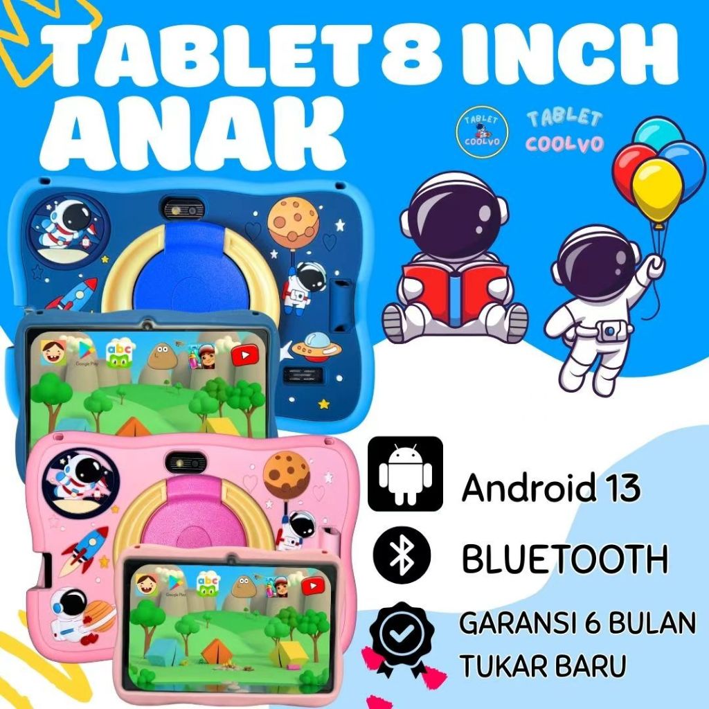 COOLVO Kids Tablet / Tablet Anak / Tablet PC / Tablet Android /Tablet Murah Tablet Edukasi / Tablet