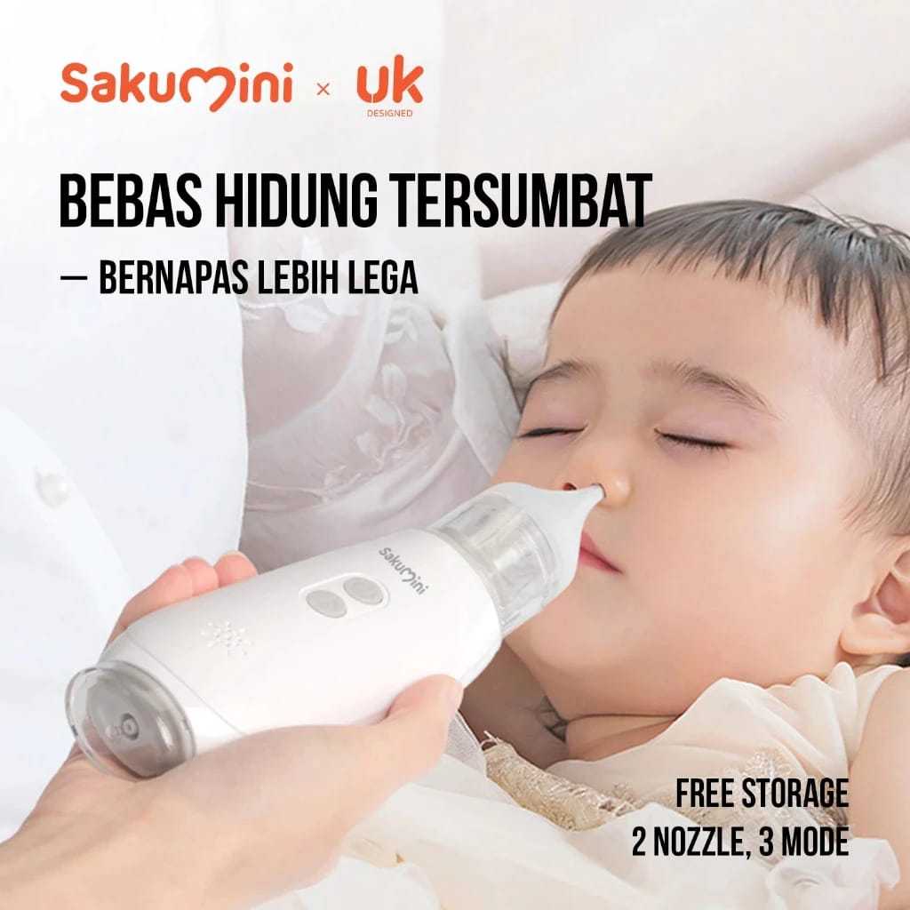 Sakumini electric nasal aspirator 3 tahap /  alat sedot ingus elektrik bayi new born / nose cleaner 