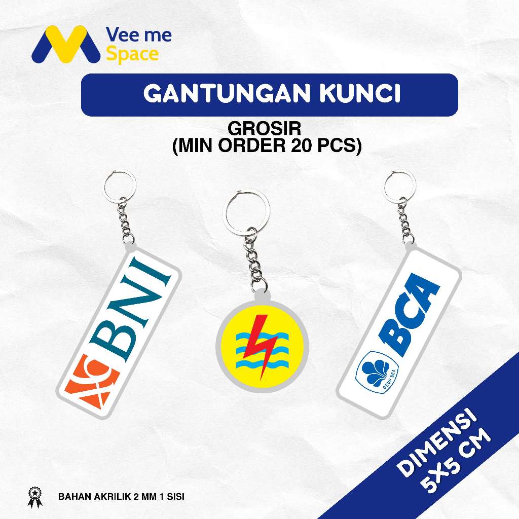 [FREE RING] Gantungan Kunci Perusahaan | Keychain Untuk Jualan | Ganci Organisasi | Ganci Grosir Mur