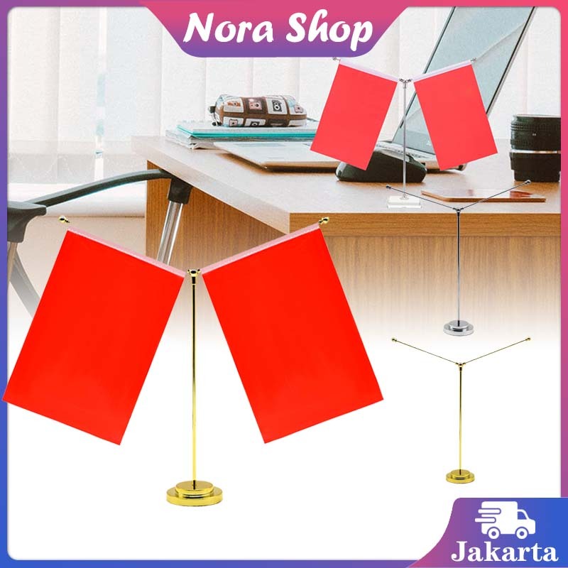 

Stainless Steel Flag Pole / Stand Tiang Bendera Meja / Y - Stand Tiang 2 Bendera Meja